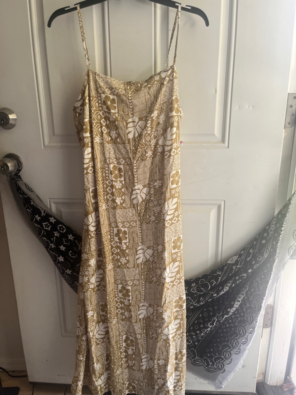 Billabong crisp batik tropic print casual midi every day dress